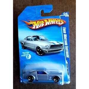 2010 Hot Wheels '65 FORD MUSTANG FASTBACK FASTER THAN EVER '10 Silver #4/10 1:64